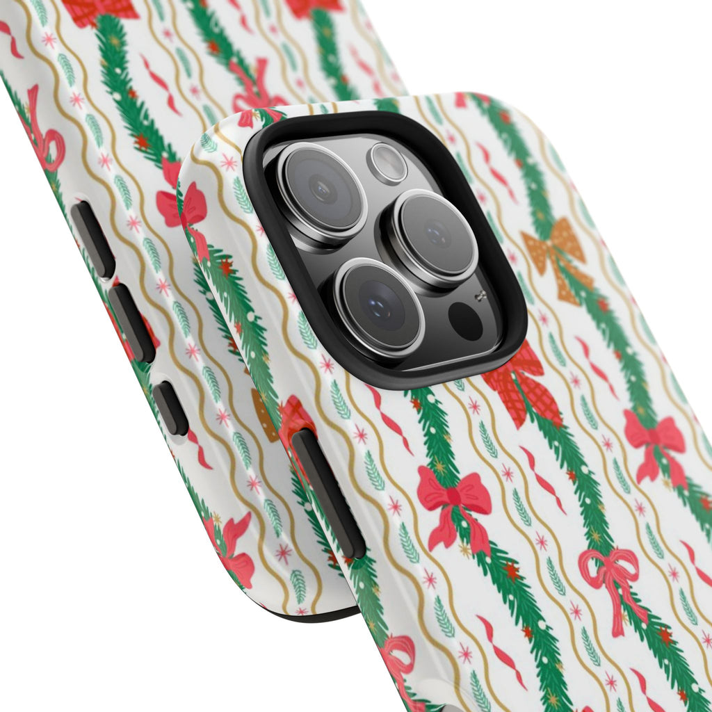 Festive Holiday Phone Cases with Cheerful Bows