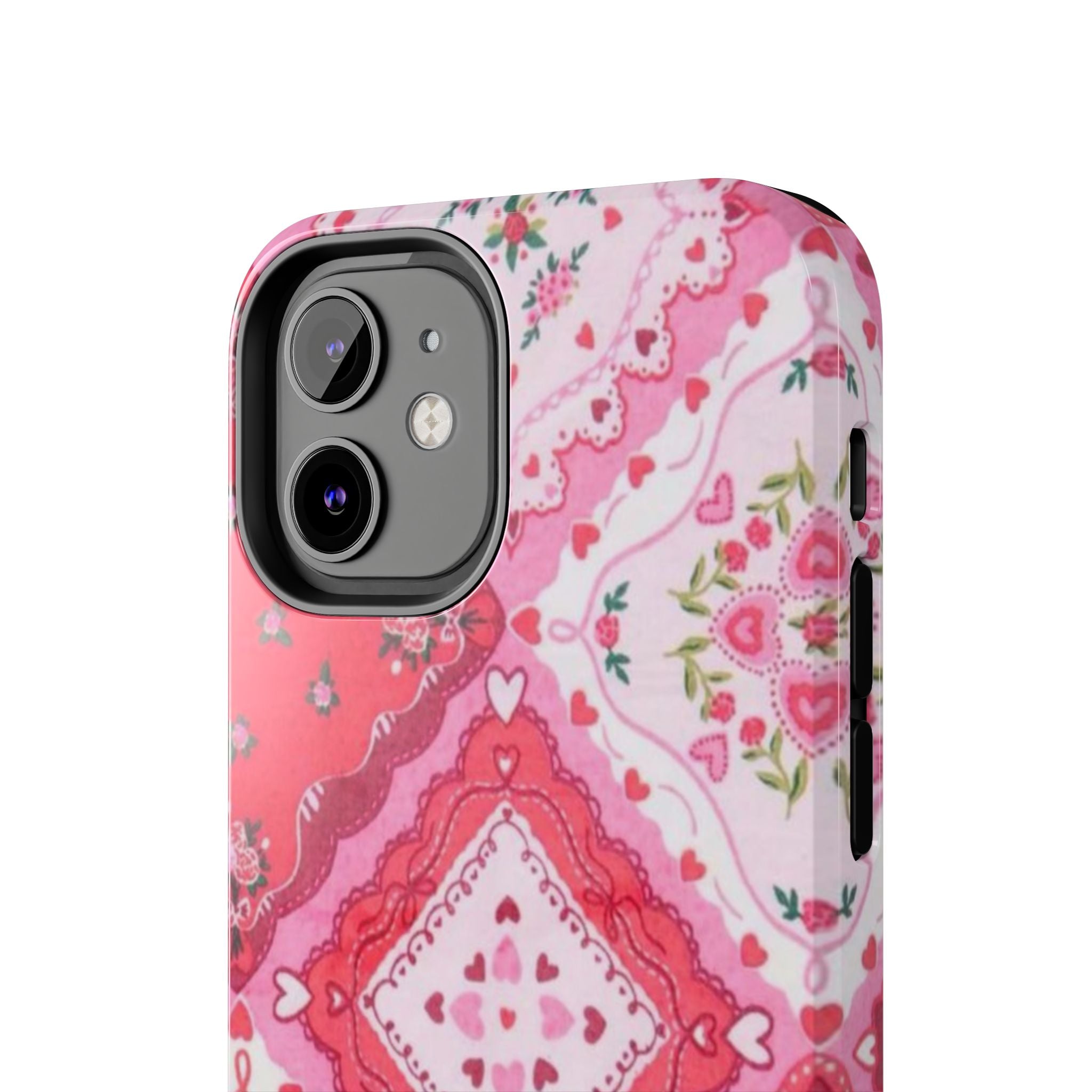 Pink Bandana Heart Tough Phone Case