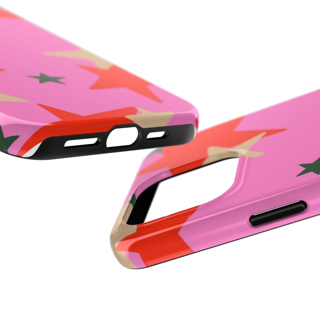 Pink Star Pattern Tough Phone Case