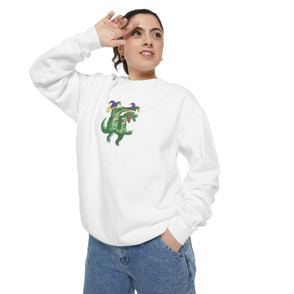 Mardi Gras Dancing Gator Crewneck Sweatshirt