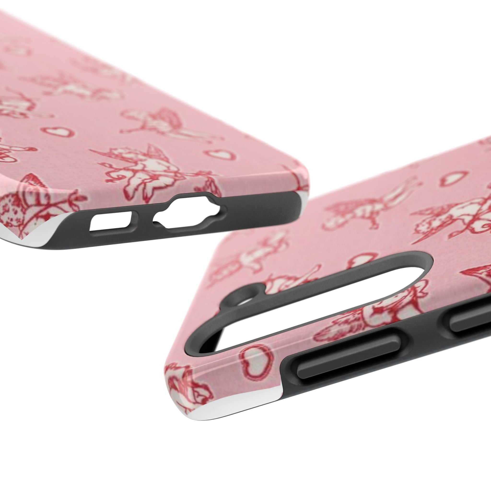 Pink Cupid Pattern Tough Phone Case – Valentine’s Day Protective Case
