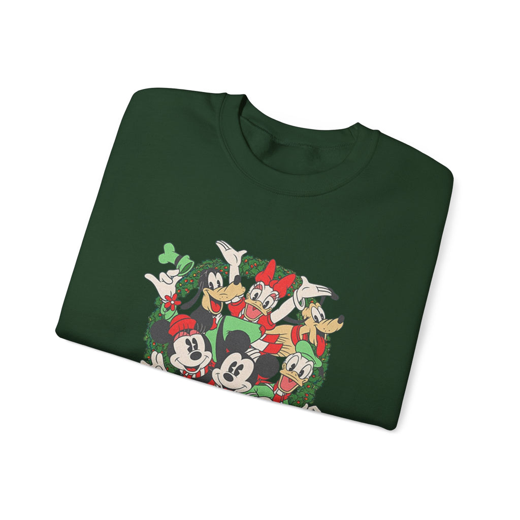 Holiday Crewneck Sweatshirt — Mickey & Friends Christmas Wreath