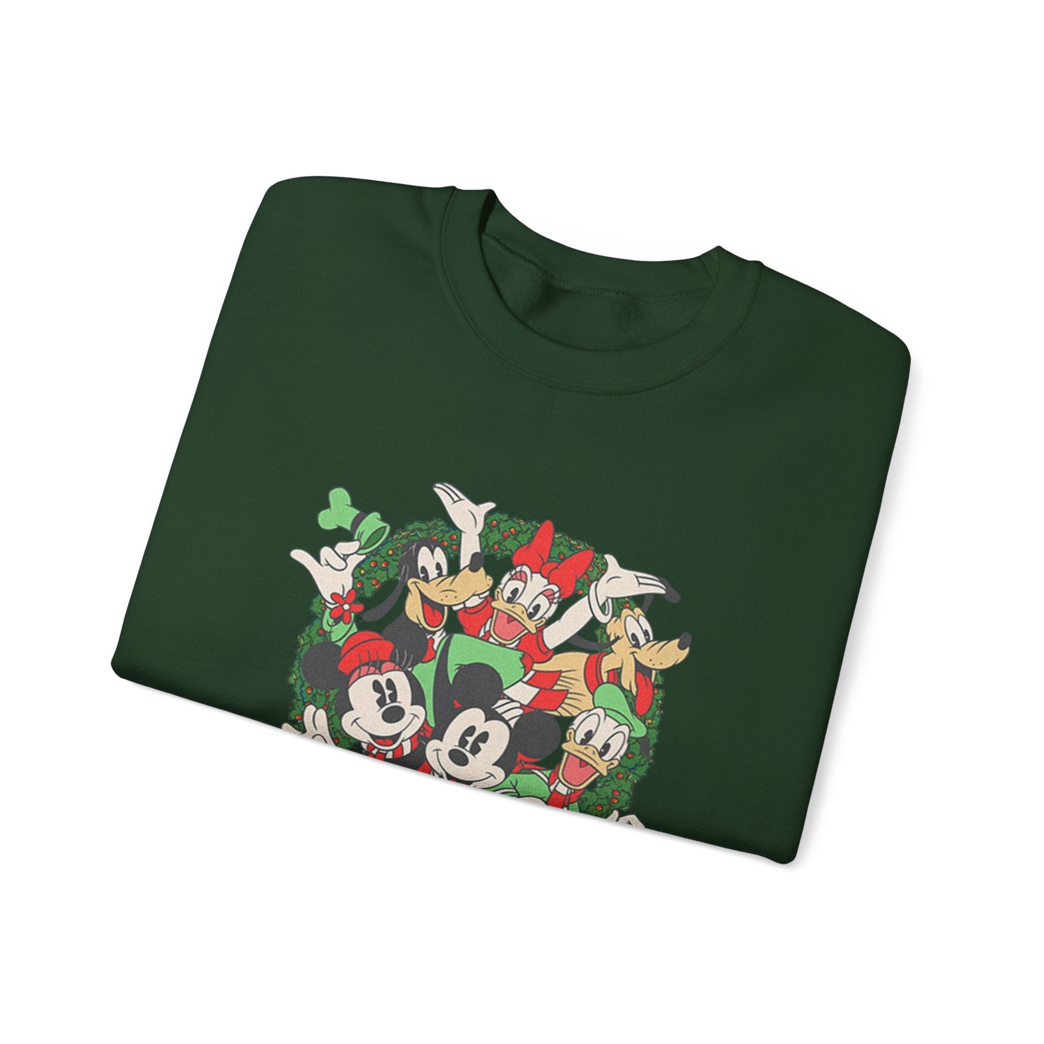 Holiday Crewneck Sweatshirt — Mickey & Friends Christmas Wreath