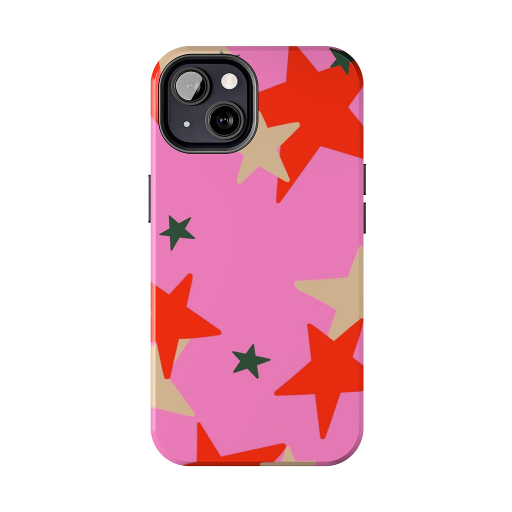 Pink Star Pattern Tough Phone Case