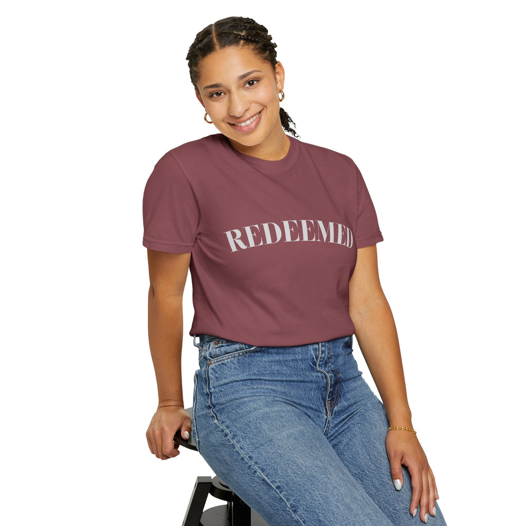 Redeemed Garment-Dyed T-Shirt, Christian Apparel