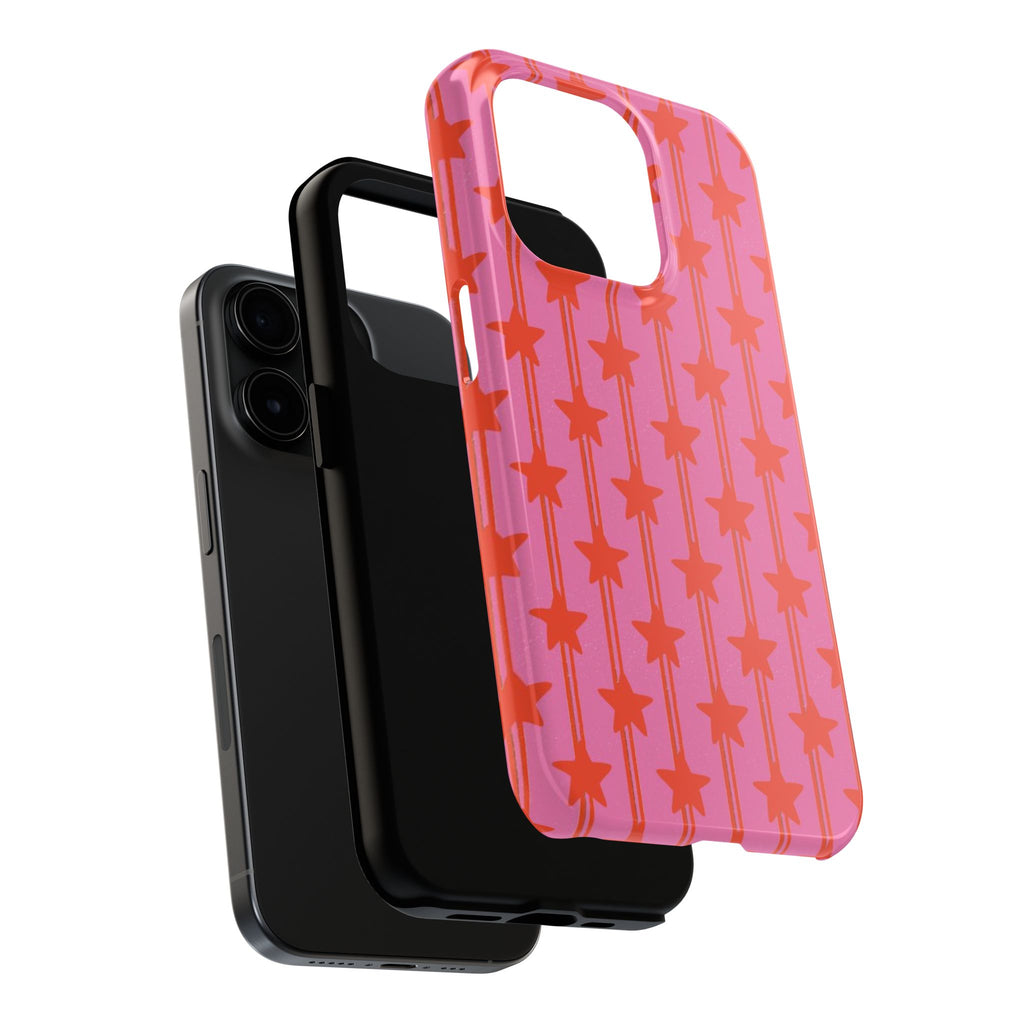 Pink Star Stripe Tough Phone Case