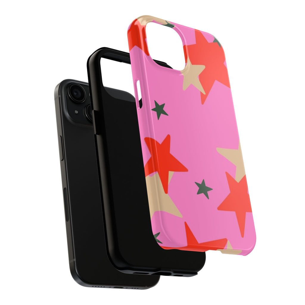 Pink Star Pattern Tough Phone Case