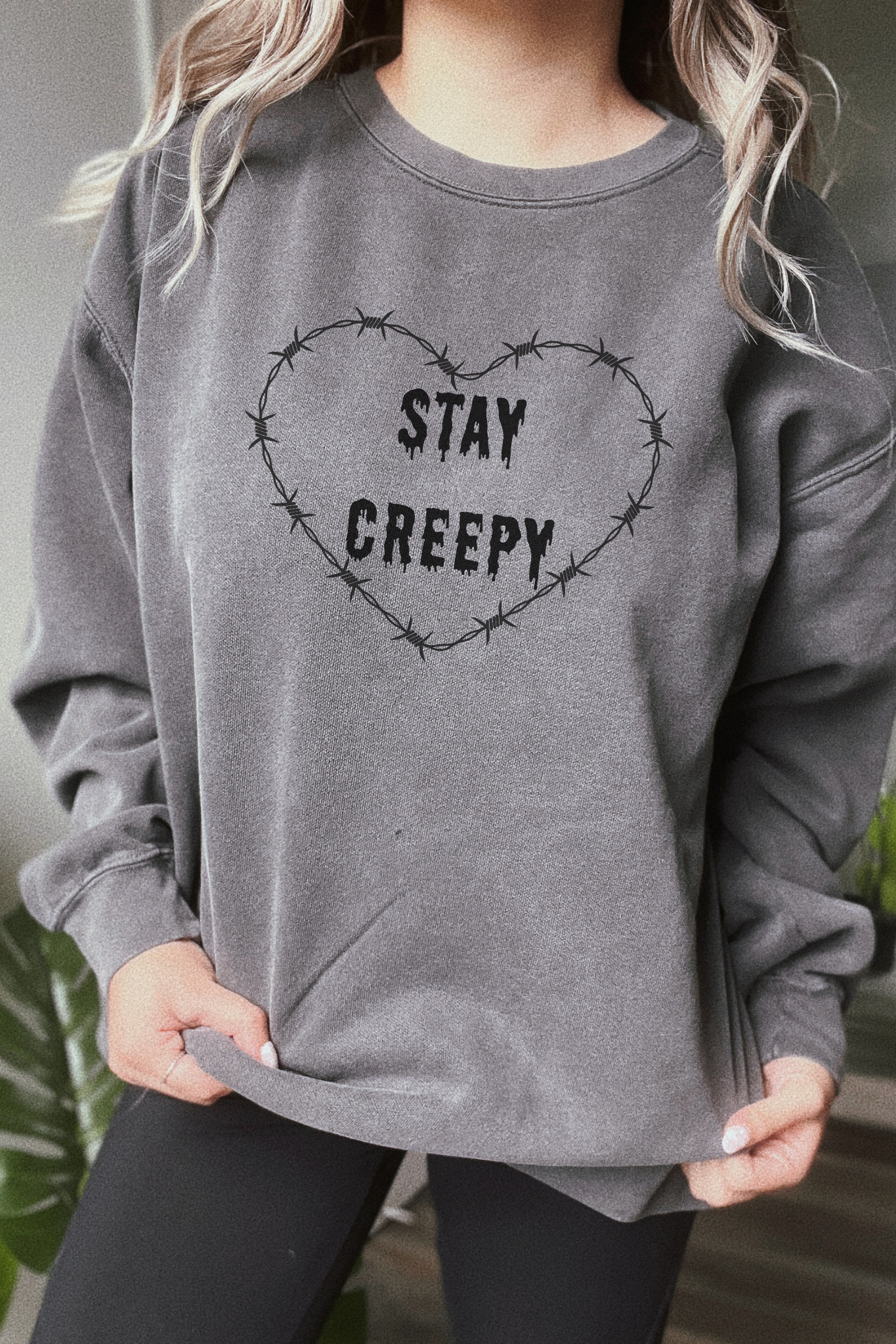 Stay Creepy Lightweight Crewneck Sweatshirt