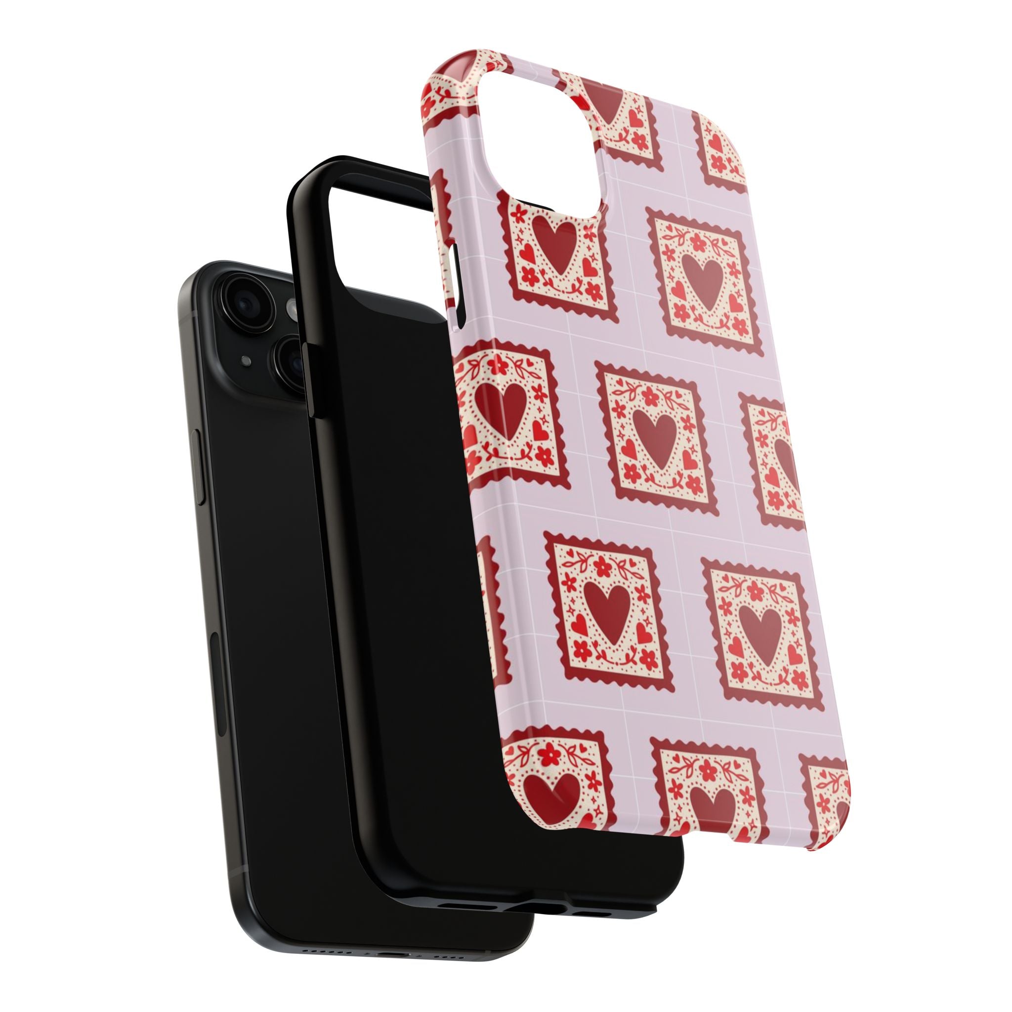 Red Heart Stamp Tough Phone Case