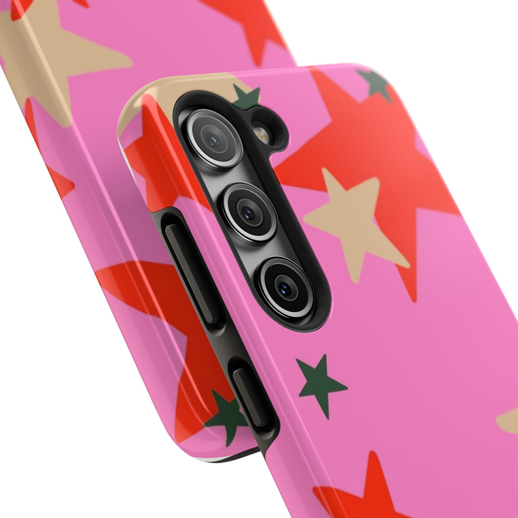 Pink Star Pattern Tough Phone Case