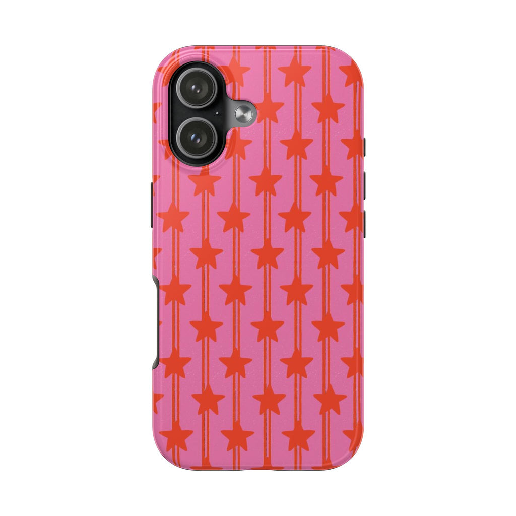 Pink Star Stripe Tough Phone Case