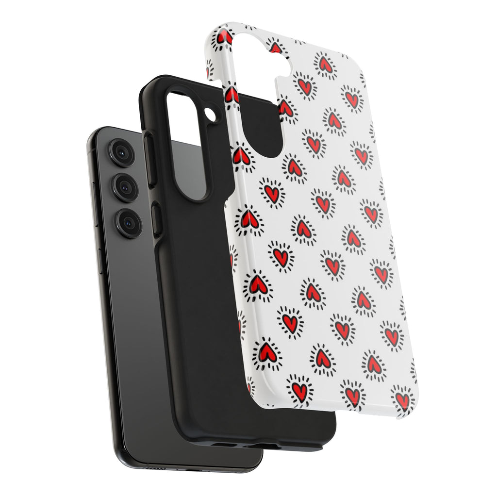 Heart Doodle Tough Phone Case