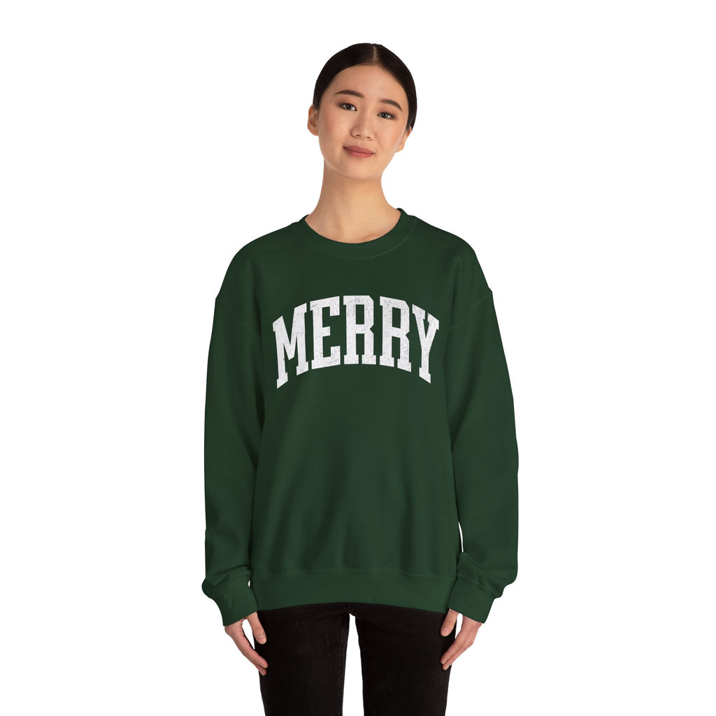 Merry Crewneck Sweatshirt for Holiday