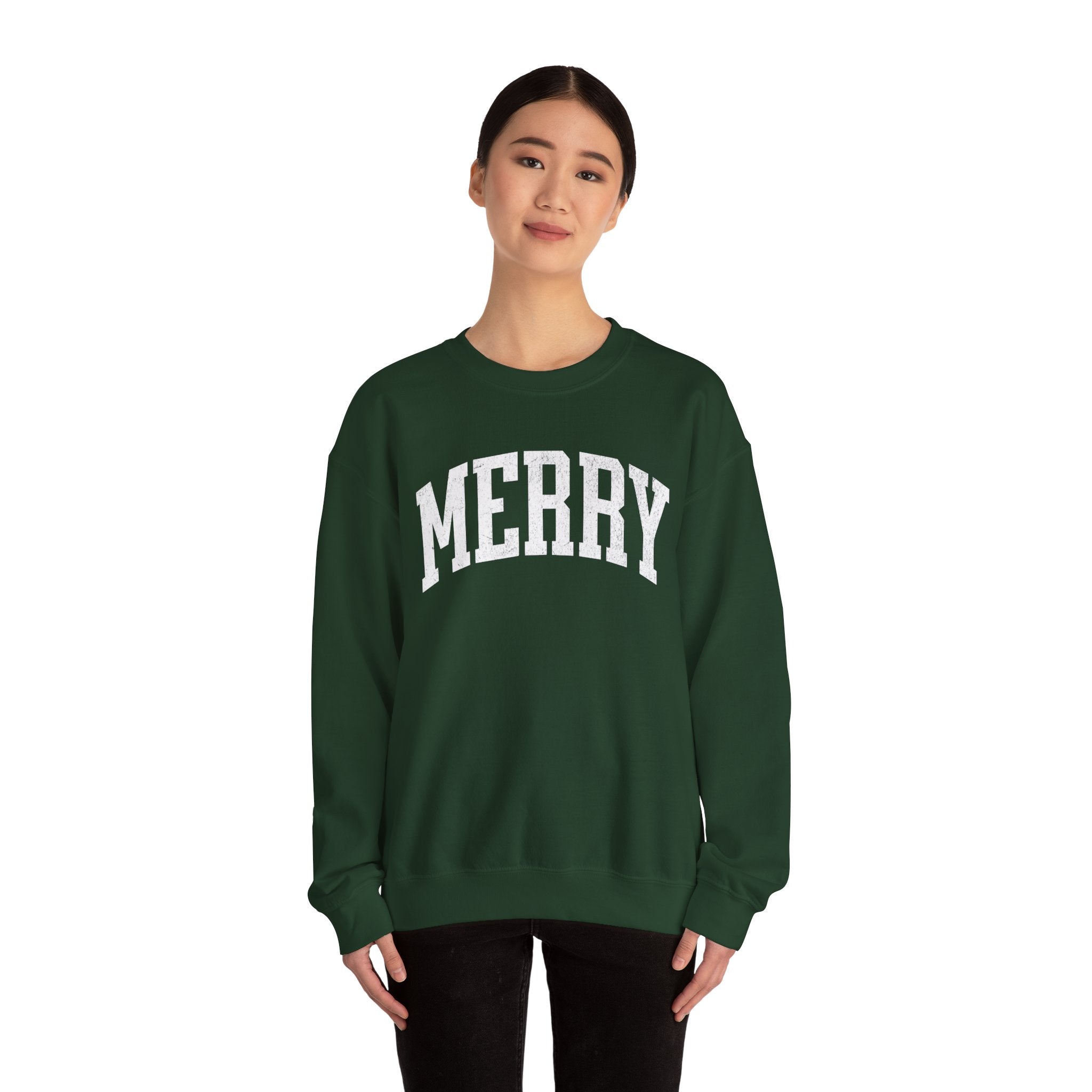 Merry Crewneck Sweatshirt for Holiday