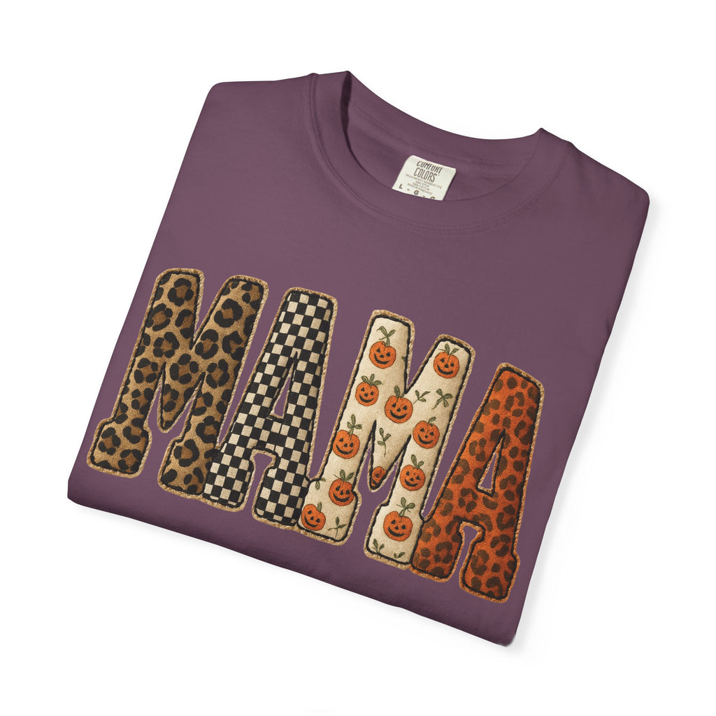 Mama Floral Garment-Dyed T-Shirt, Cute Gift for Moms, Casual Wear, Mother's Day, Family Celebrations, Everyday Comfort