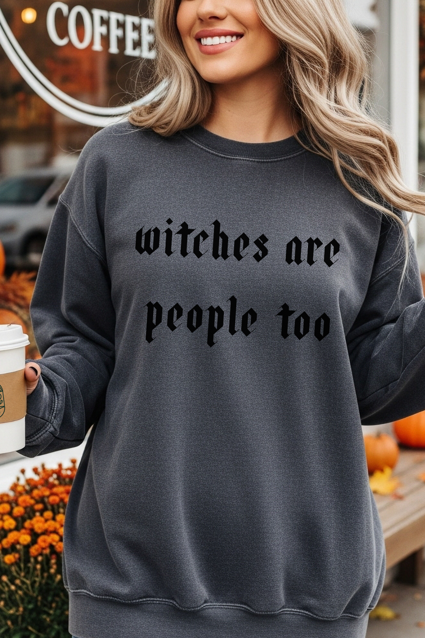 Halloween Witchy Garment-Dyed Sweatshirt