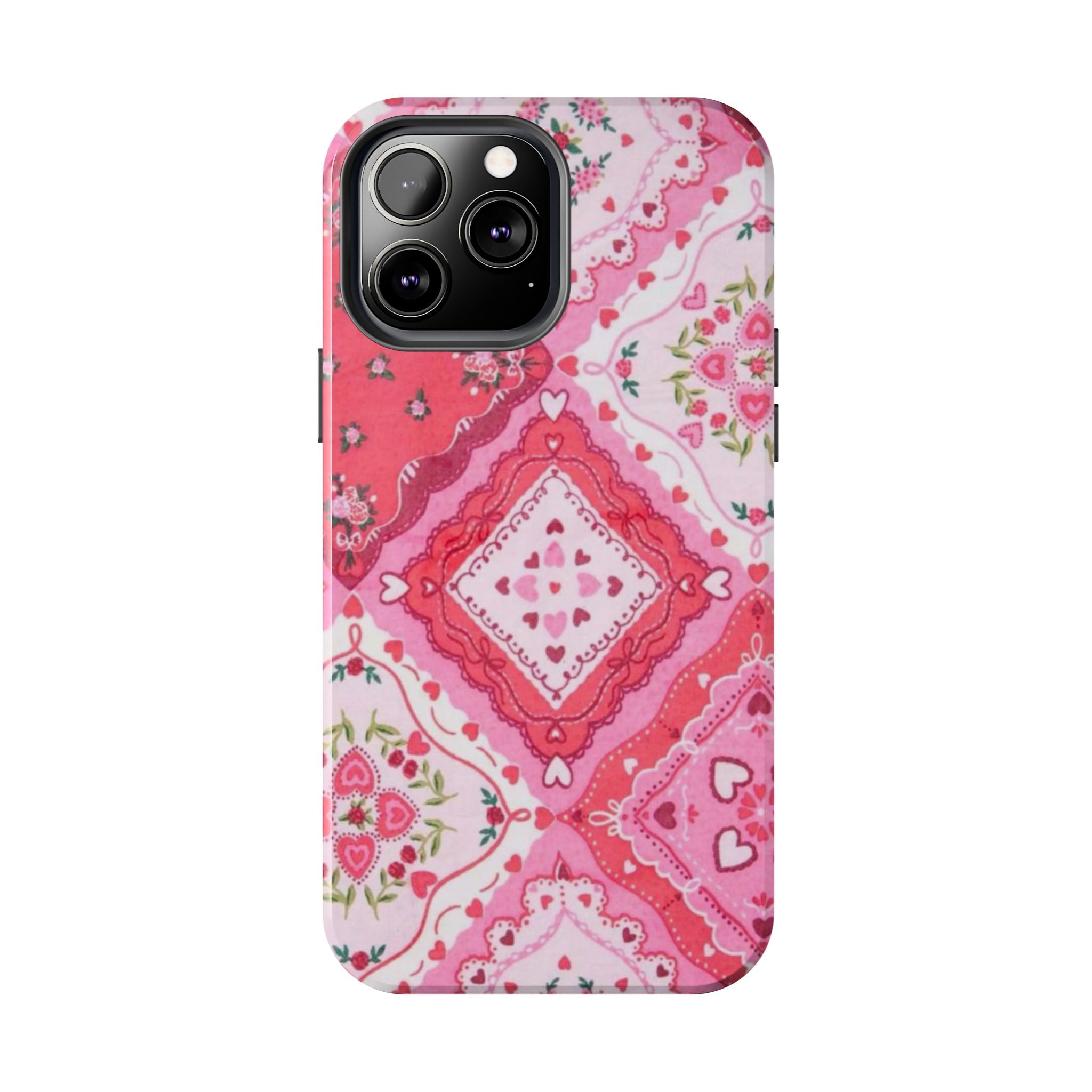 Pink Bandana Heart Tough Phone Case