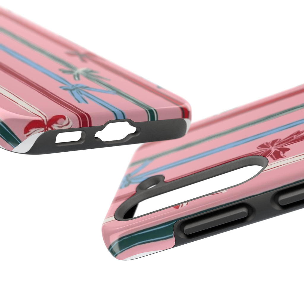 Holiday Bow Pattern Tough Phone Case
