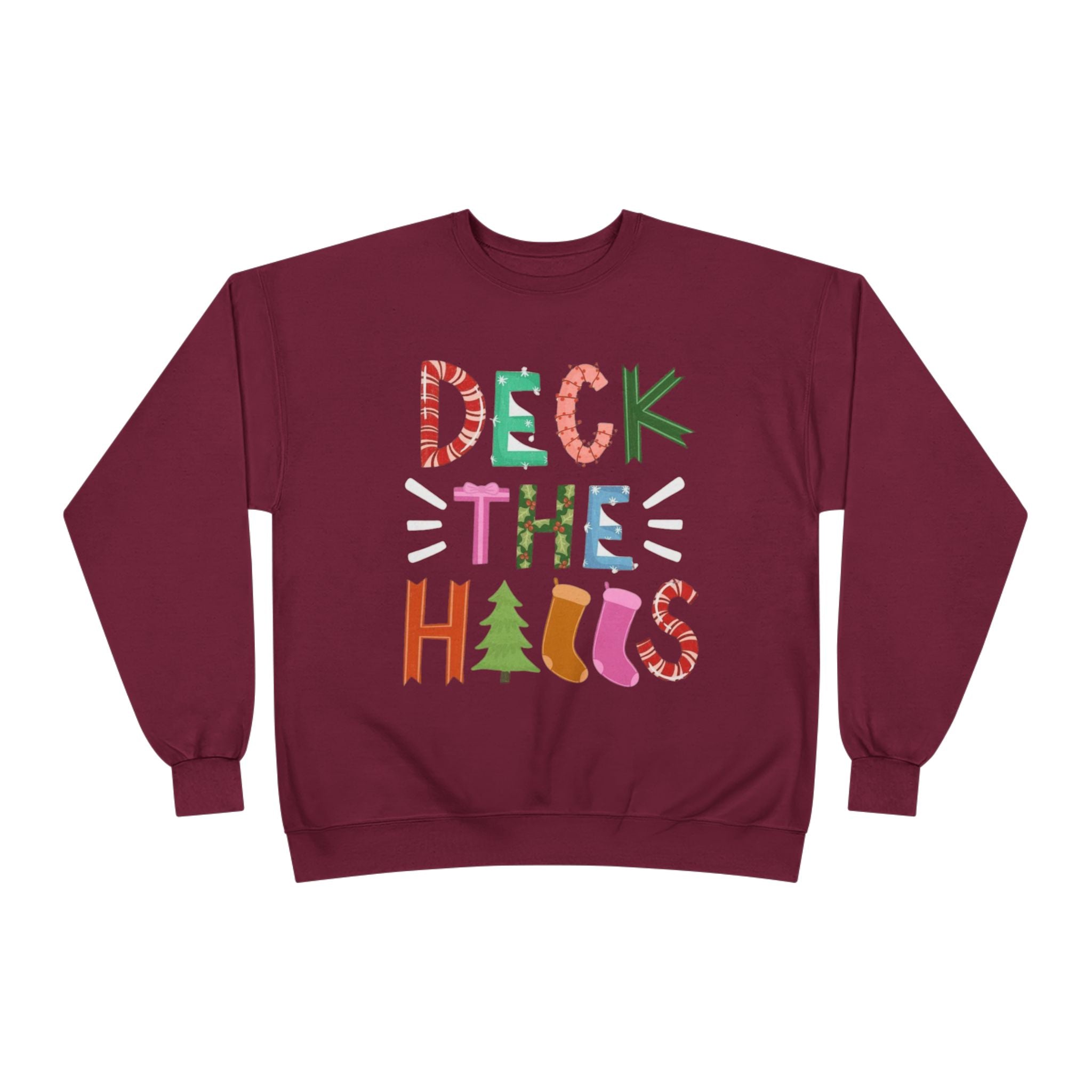 Festive EcoSmart Crewneck Sweatshirt - "Deck the Halls"