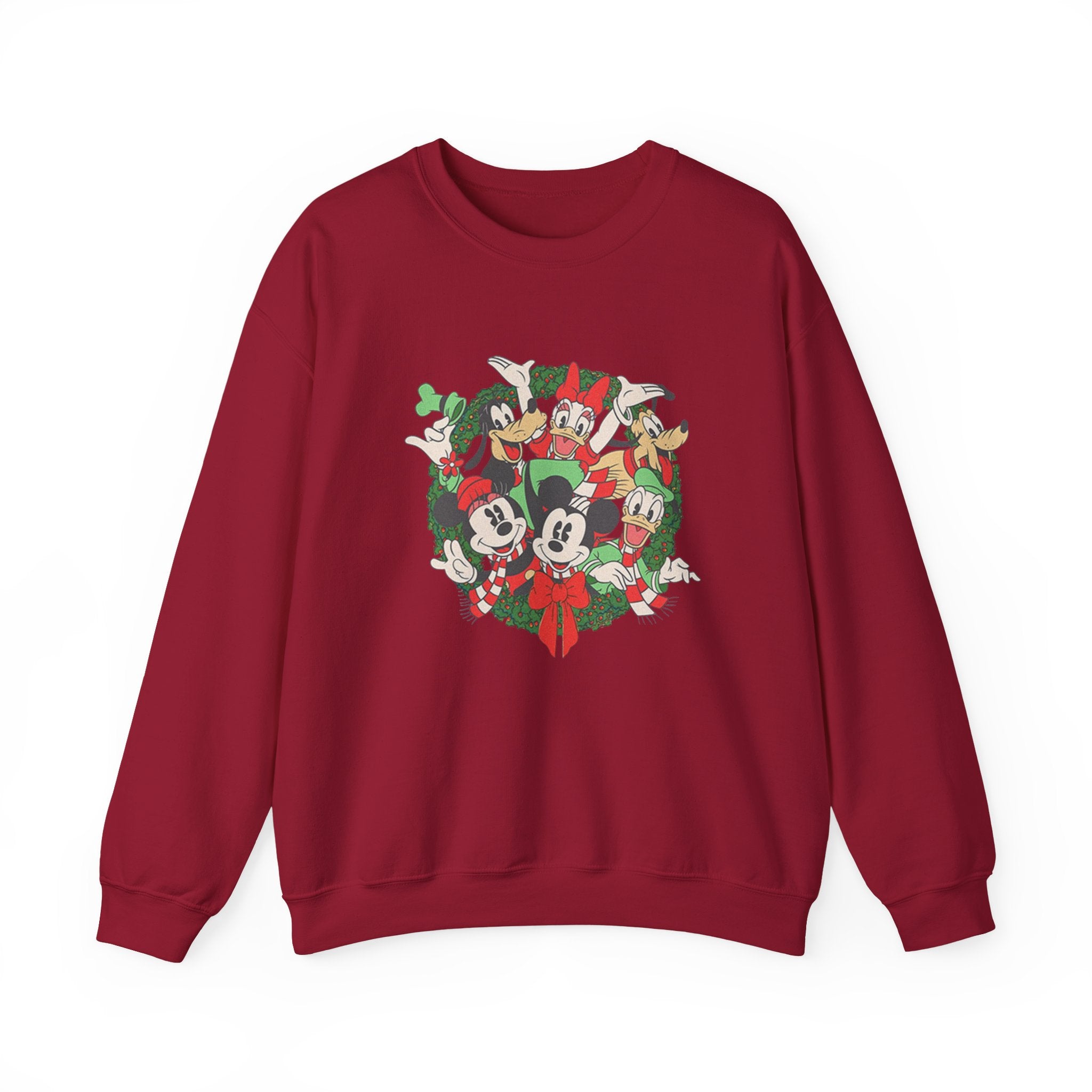 Holiday Crewneck Sweatshirt — Mickey & Friends Christmas Wreath