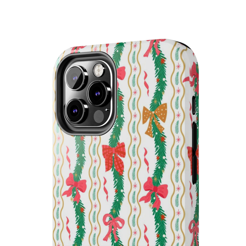 Festive Holiday Phone Cases with Cheerful Bows