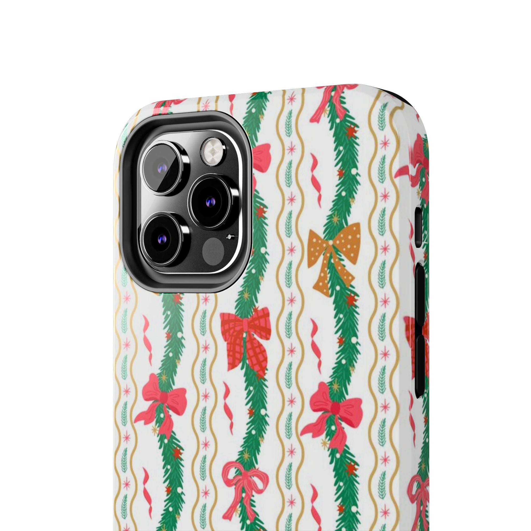 Festive Holiday Phone Cases with Cheerful Bows