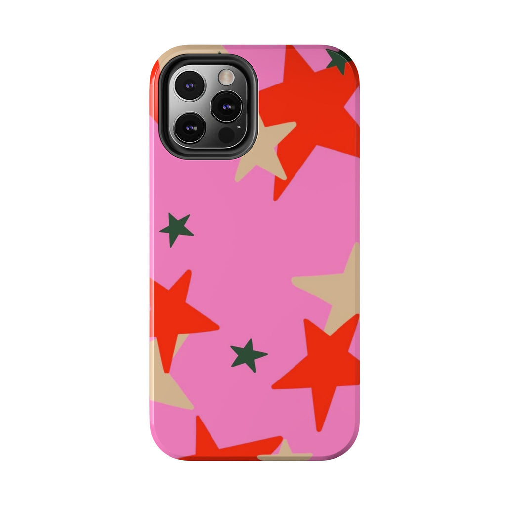 Pink Star Pattern Tough Phone Case
