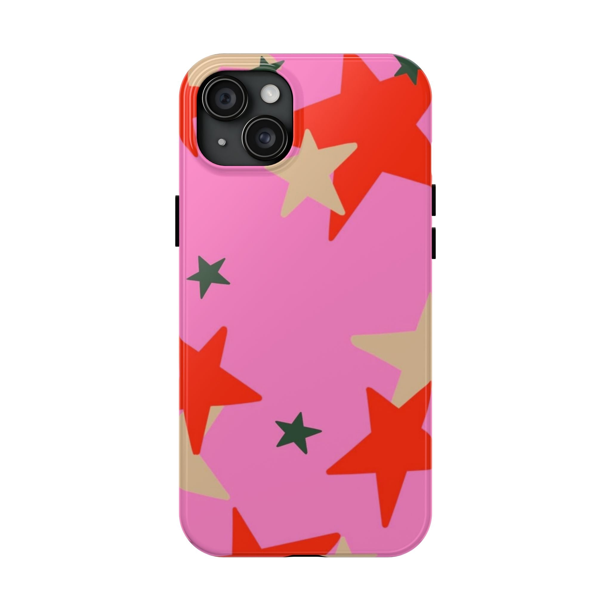 Pink Star Pattern Tough Phone Case