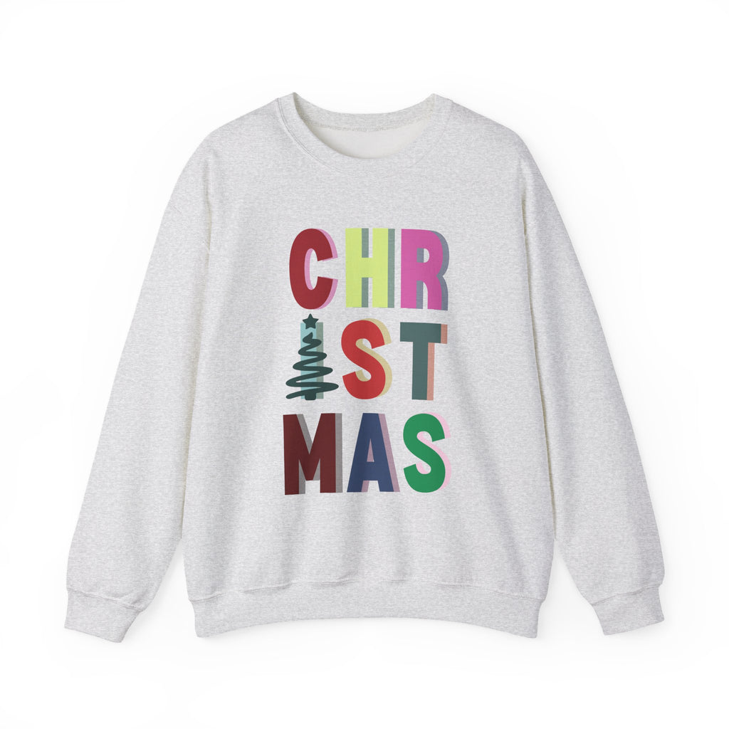 Christmas Block Letter Crewneck Sweatshirt