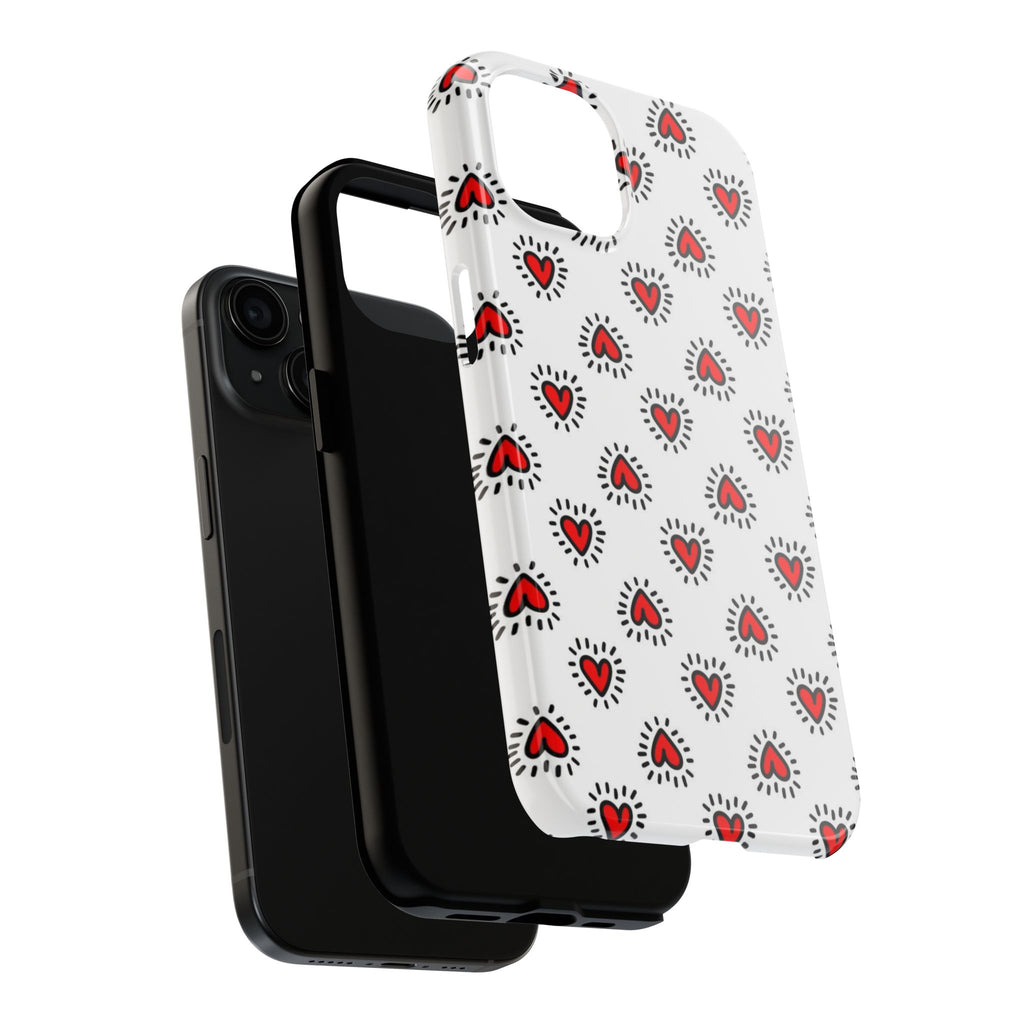 Heart Doodle Tough Phone Case