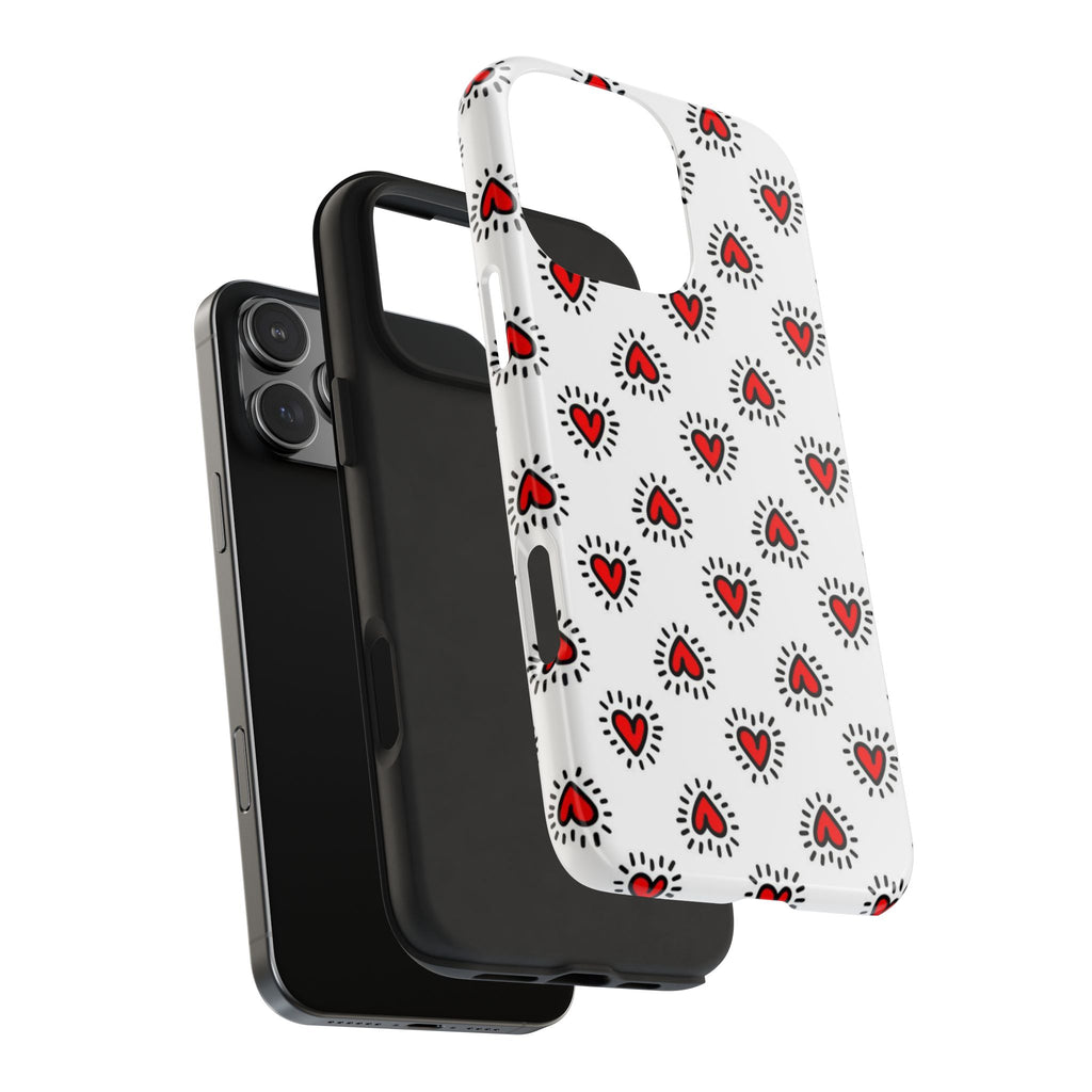 Heart Doodle Tough Phone Case