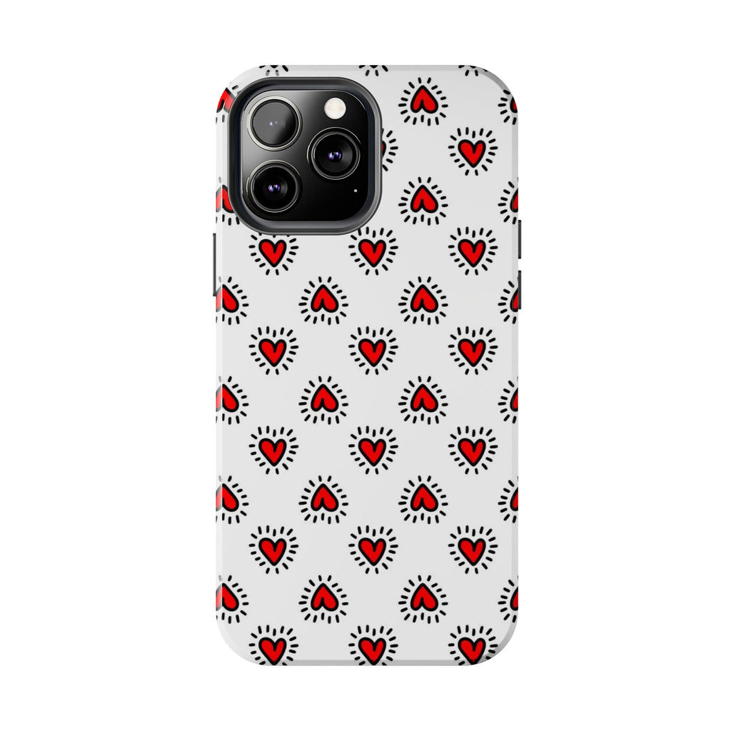 Heart Doodle Tough Phone Case