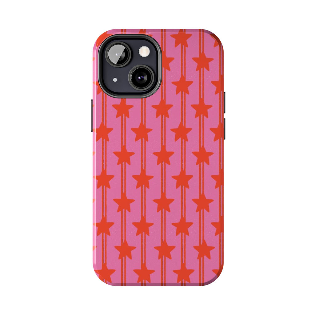 Pink Star Stripe Tough Phone Case