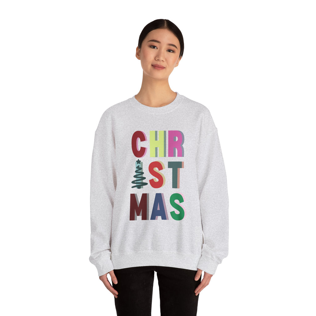 Christmas Block Letter Crewneck Sweatshirt