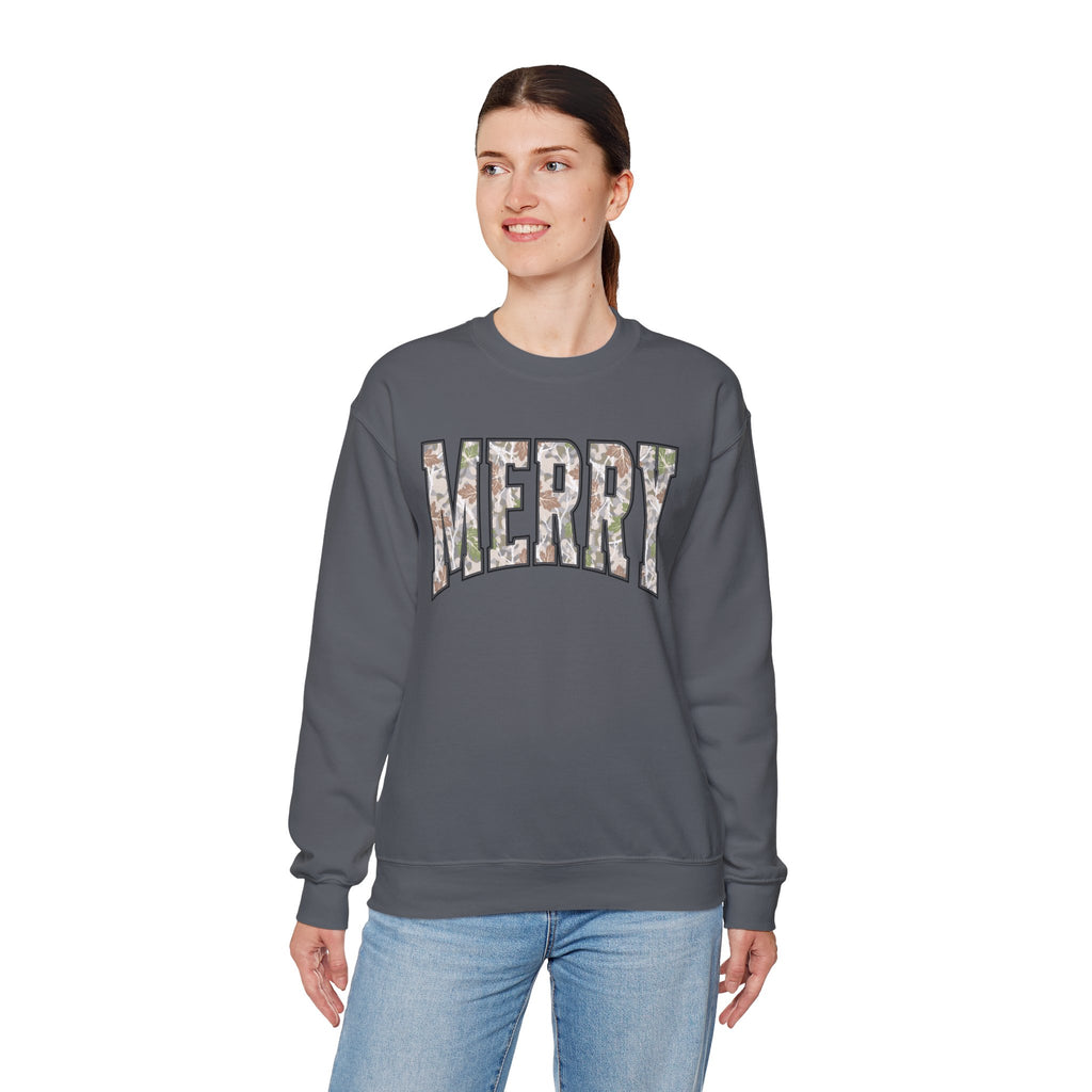 Merry Floral Crewneck Sweatshirt for the Holidays