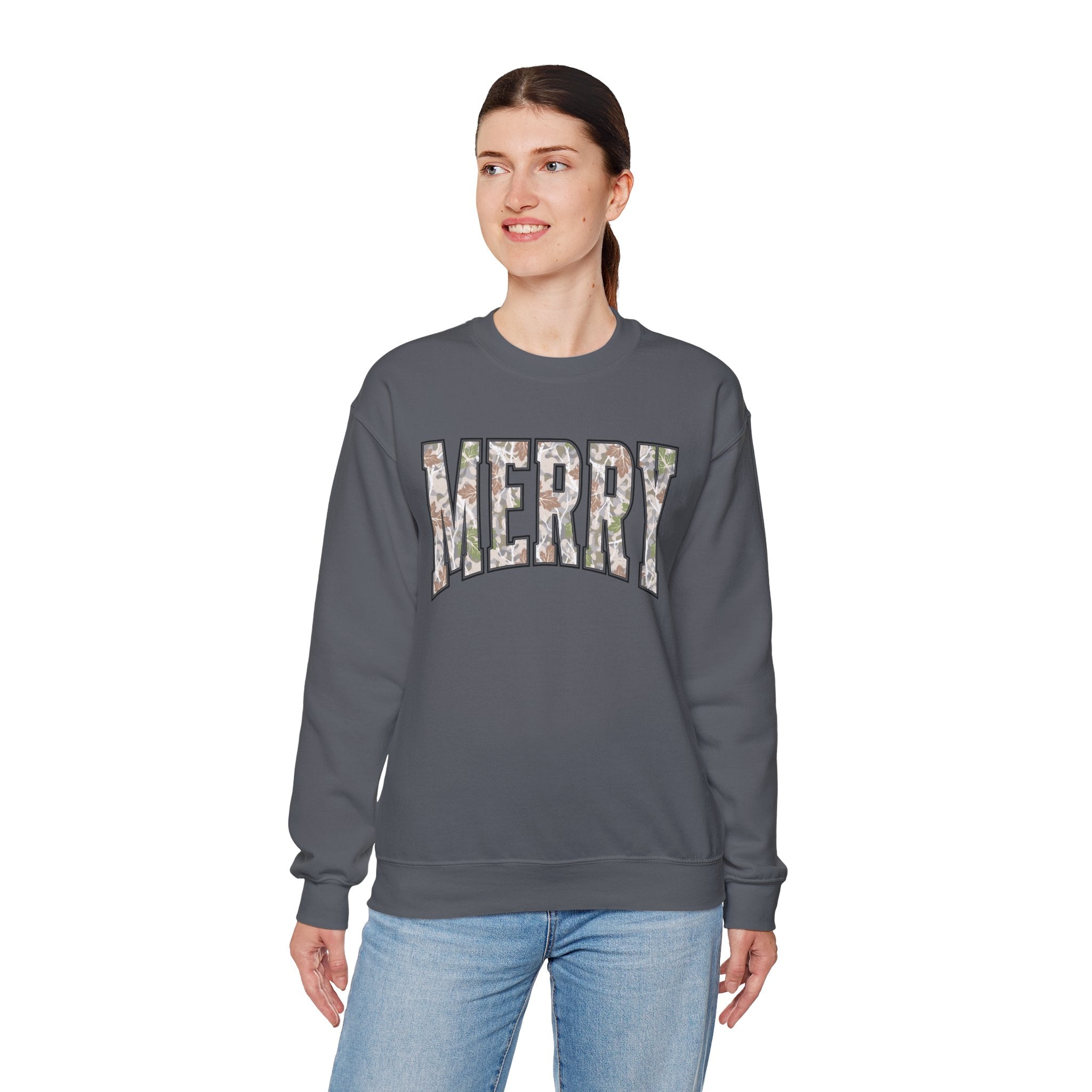 Merry Floral Crewneck Sweatshirt for the Holidays
