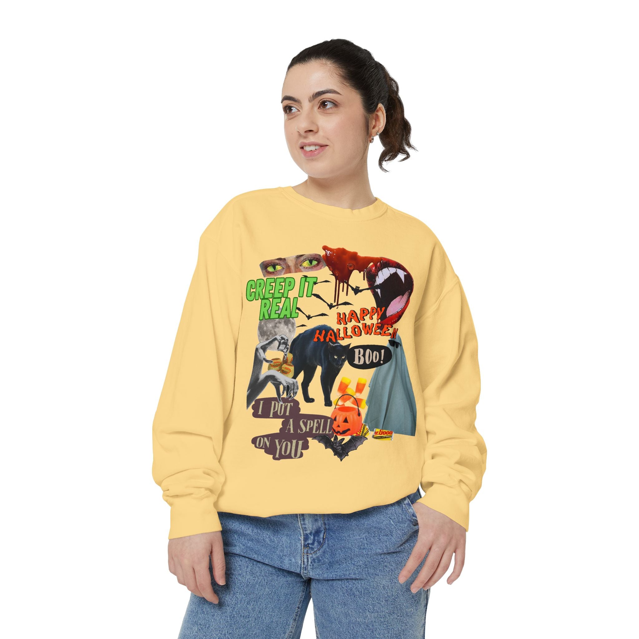 Halloween Charm Garment-Dyed Sweatshirt