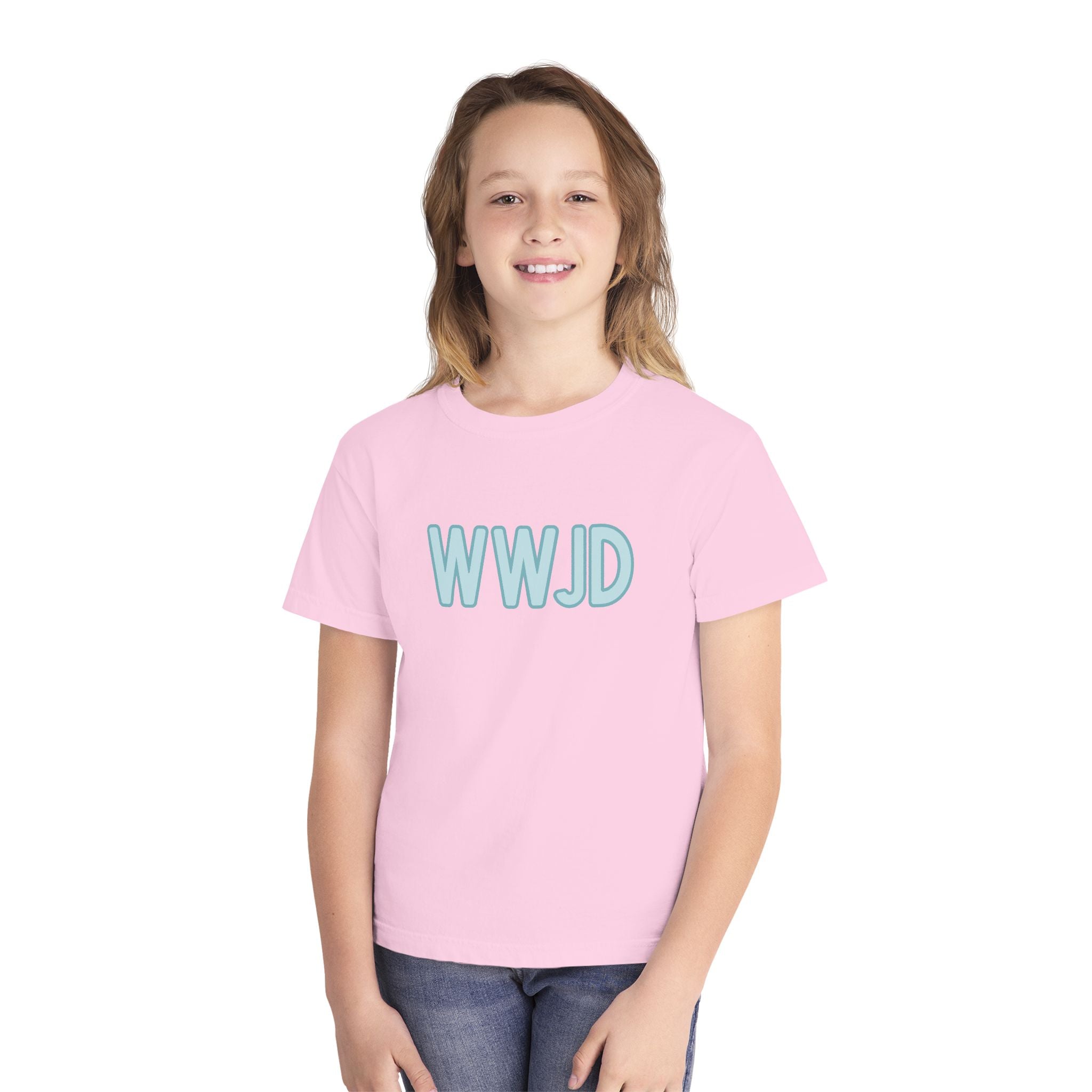 Youth WWJD Midweight Tee for Faith-Inspired Kids
