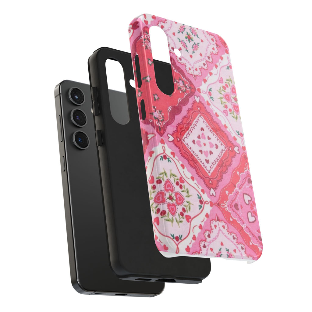 Pink Bandana Heart Tough Phone Case