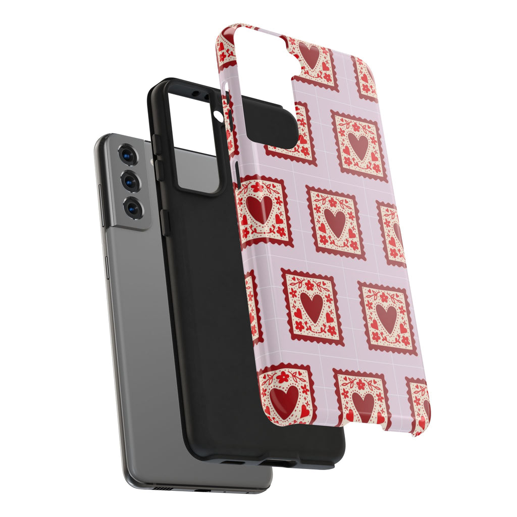 Red Heart Stamp Tough Phone Case