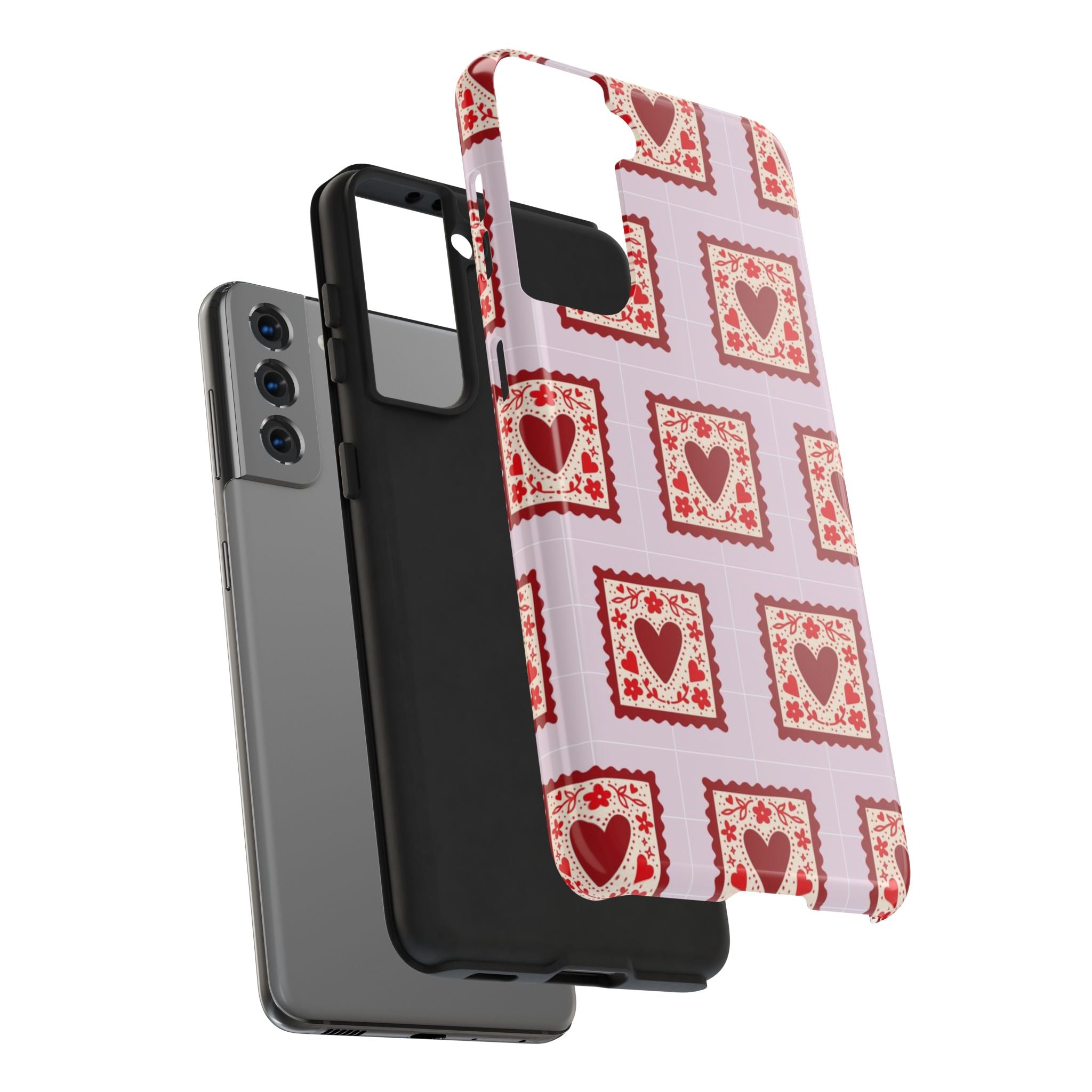 Red Heart Stamp Tough Phone Case