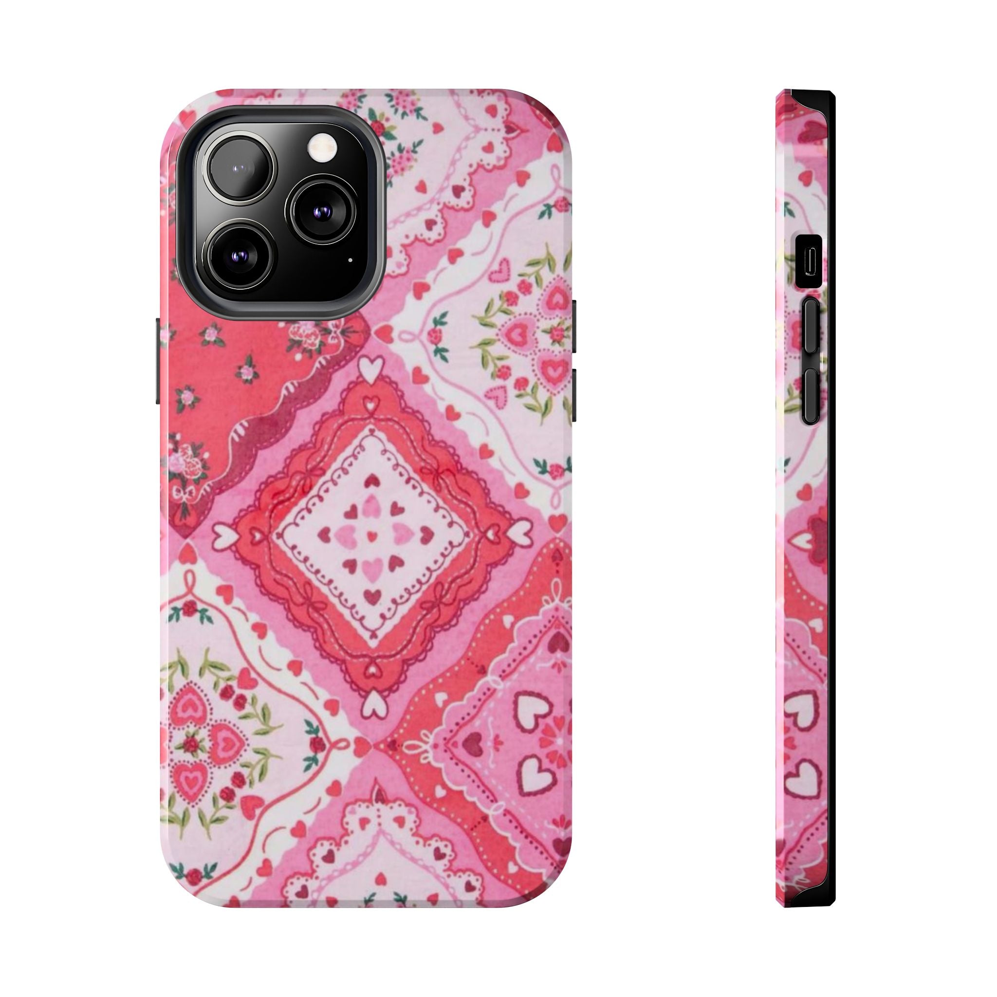 Pink Bandana Heart Tough Phone Case