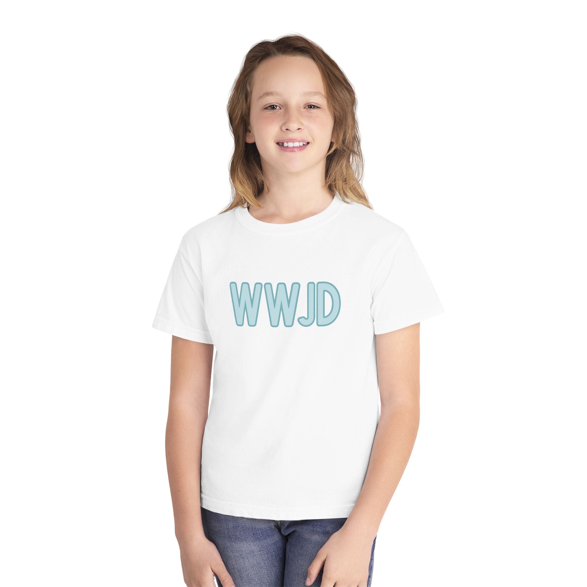 Youth WWJD Midweight Tee for Faith-Inspired Kids