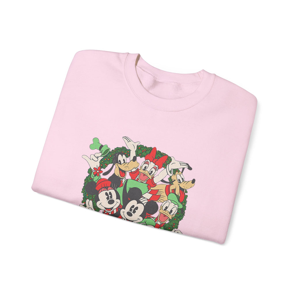 Holiday Crewneck Sweatshirt — Mickey & Friends Christmas Wreath