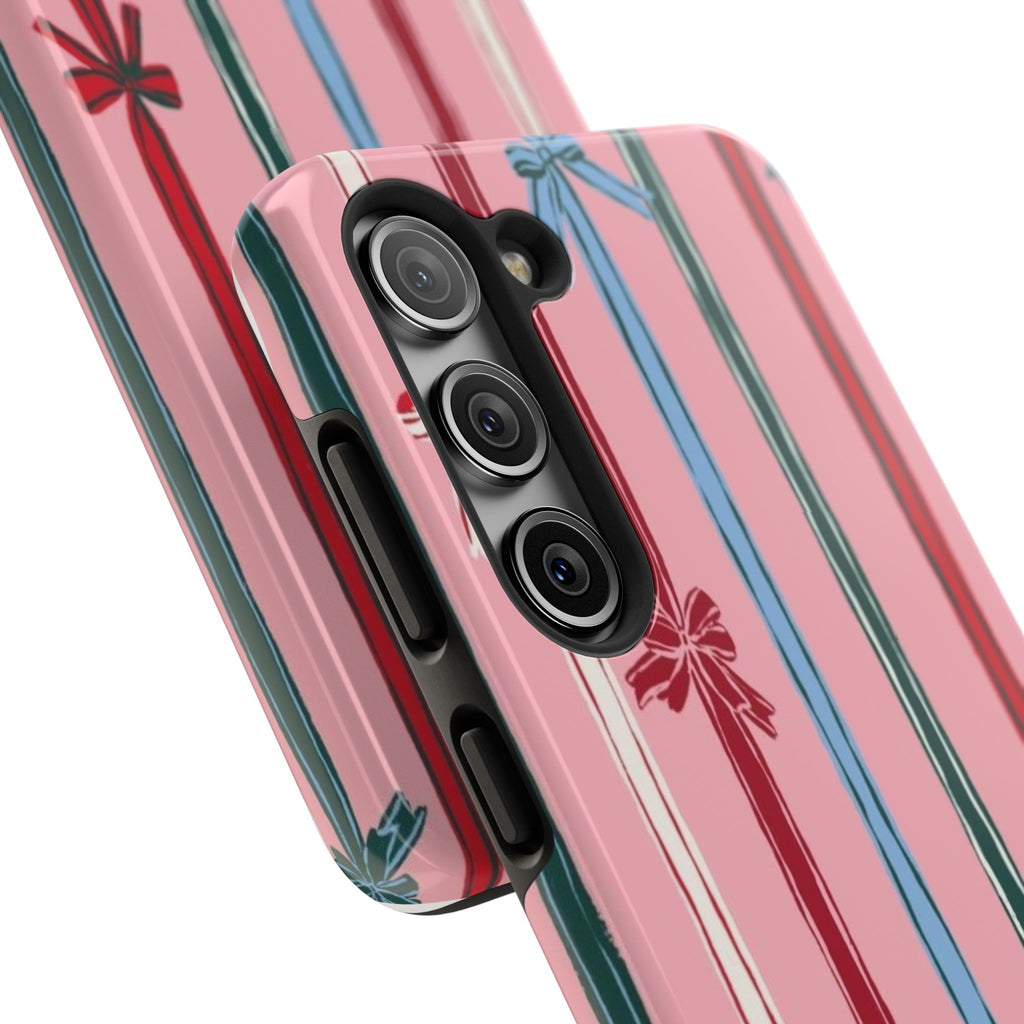 Holiday Bow Pattern Tough Phone Case