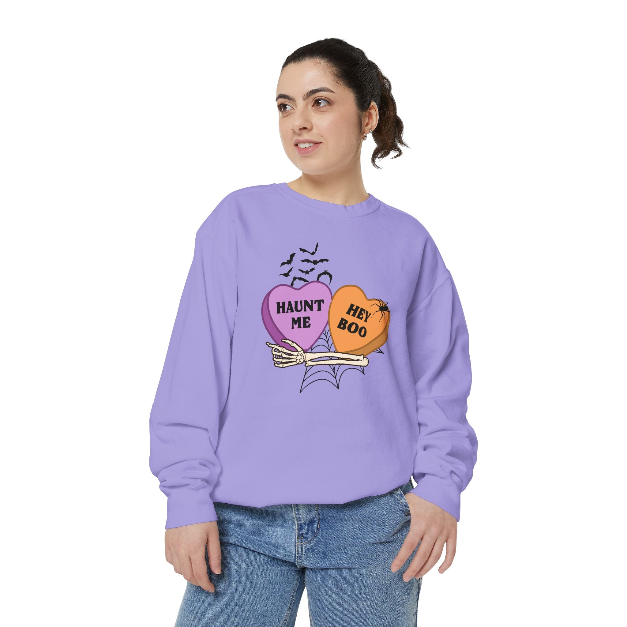 Comfort Color Halloween Candy Heart Crewneck