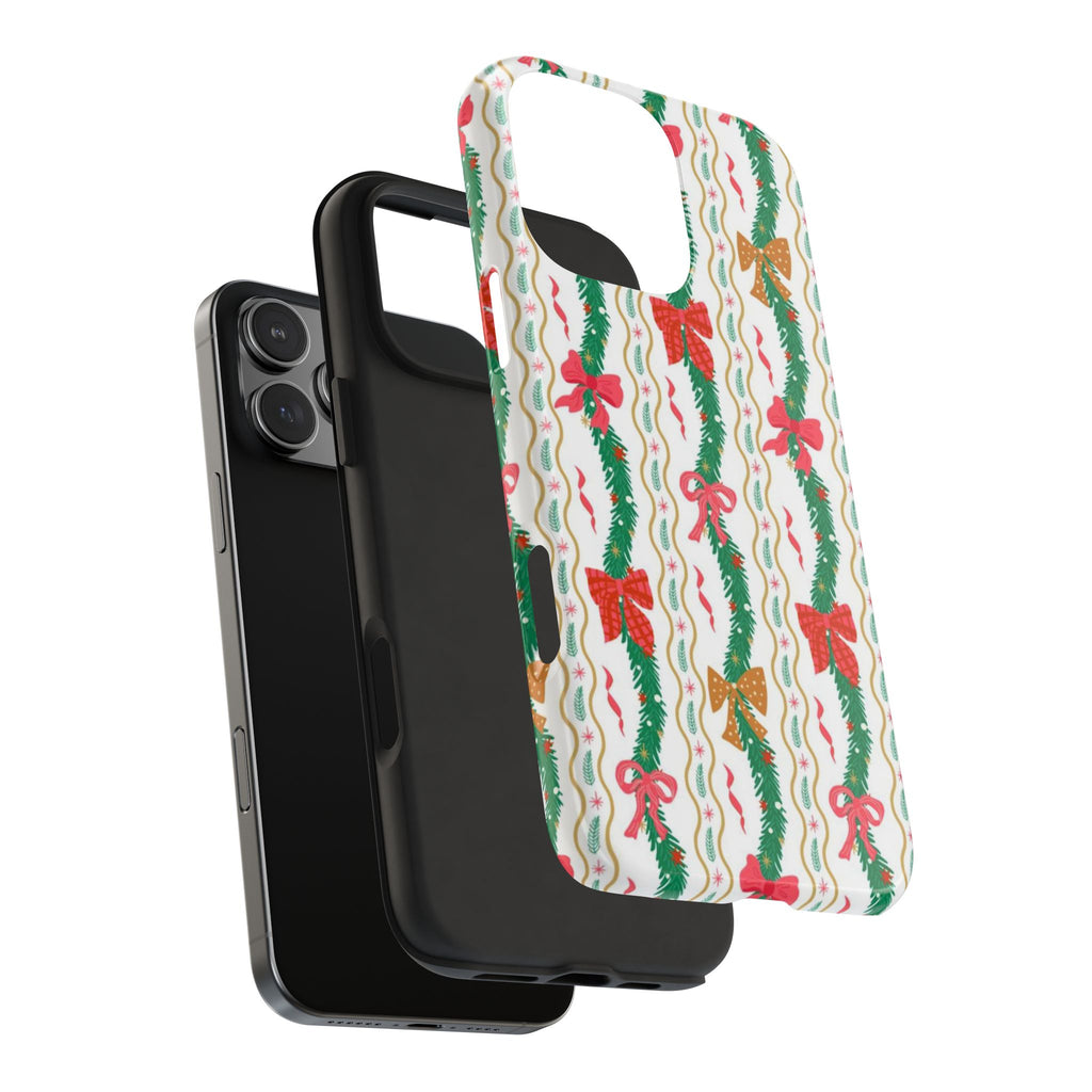 Festive Holiday Phone Cases with Cheerful Bows