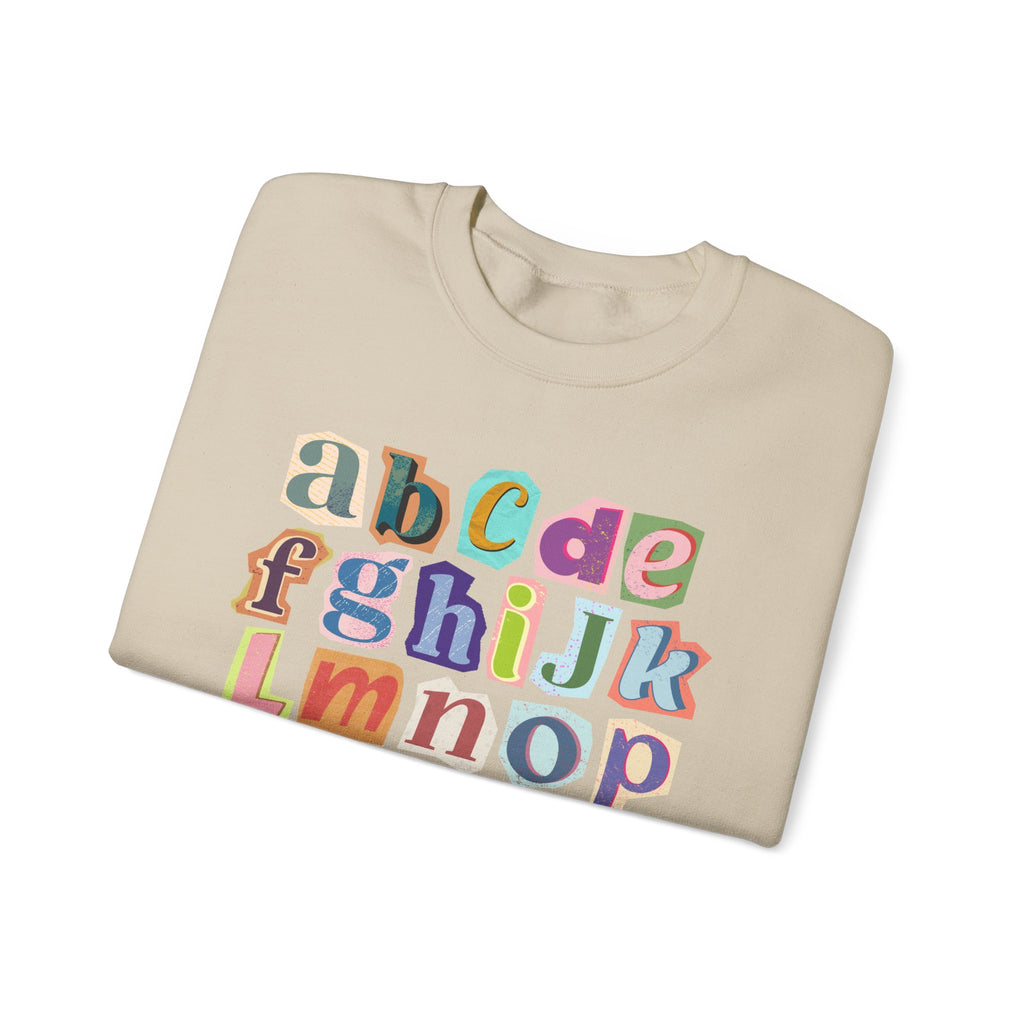 Colorful Alphabet Crewneck Sweatshirt