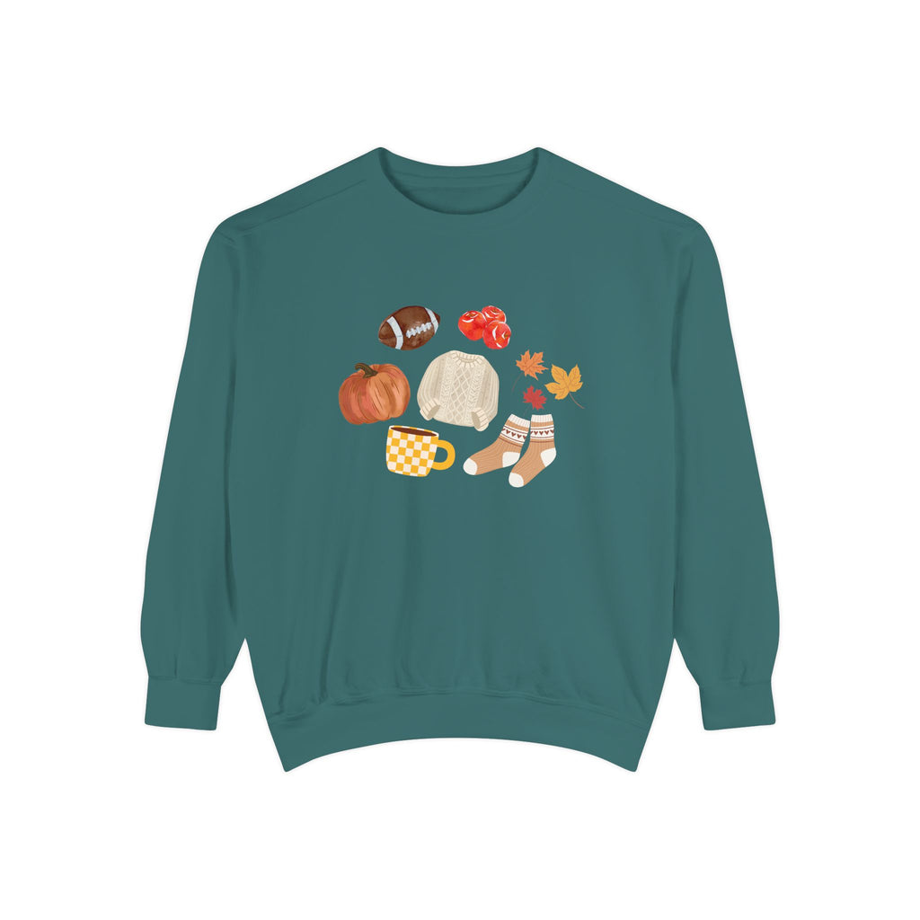 Autumn Season Garment-Dyed Sweatshirt