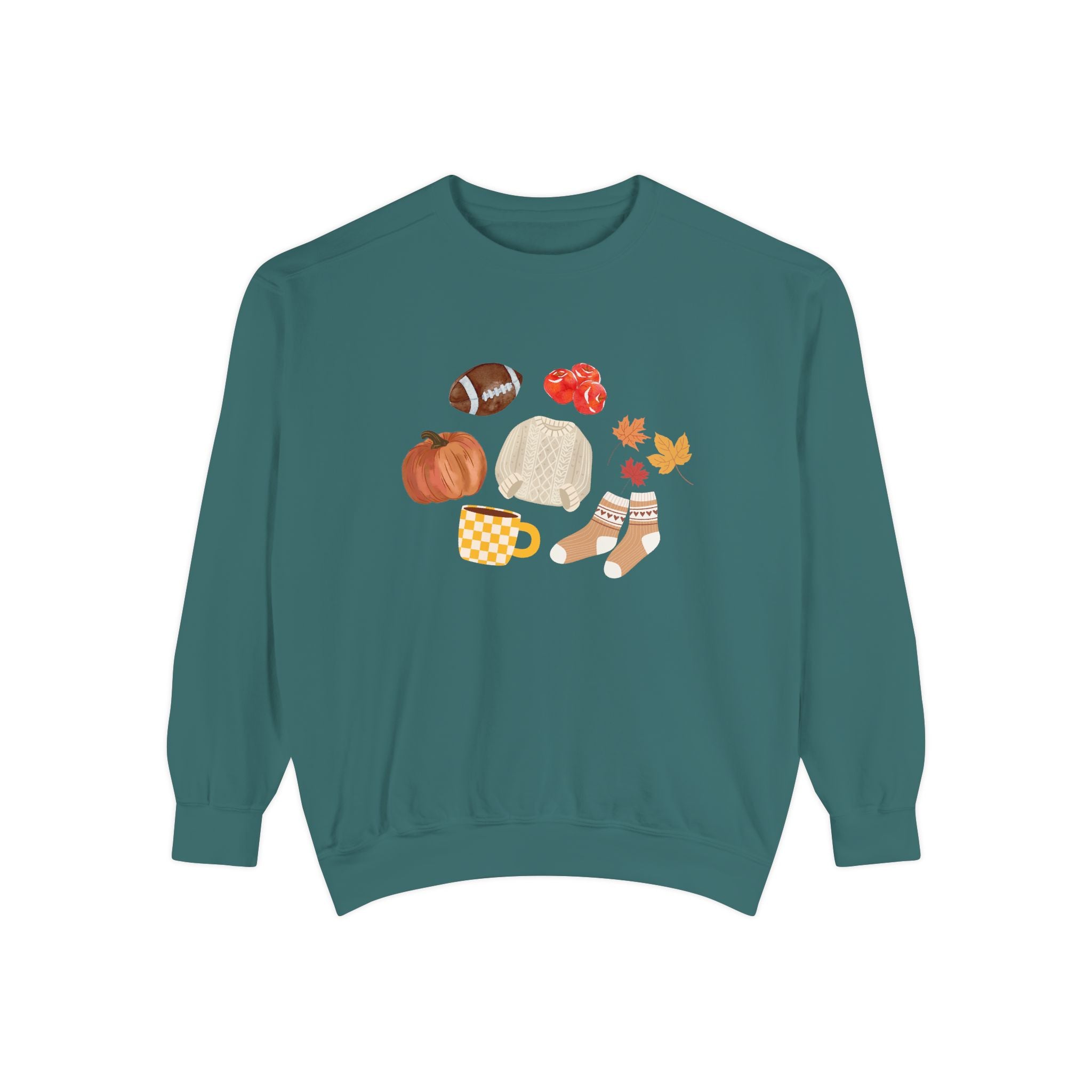 Autumn Season Garment-Dyed Sweatshirt